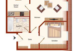 Gepflegte 2-Zimmer-Dachgeschosswohnung mit Badewanne in Dresden – Trachauer Straße 30, 1139 Mickten, Dresden – Vorschaubild 4