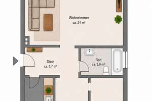 Renovierungsbedürftige 2-Zimmerwohnung in Langenhorn – Die vollständige Adresse der Immobilie erhältst du vom Anbieter., 22415 Langenhorn, Hamburg – Vorschaubild 8