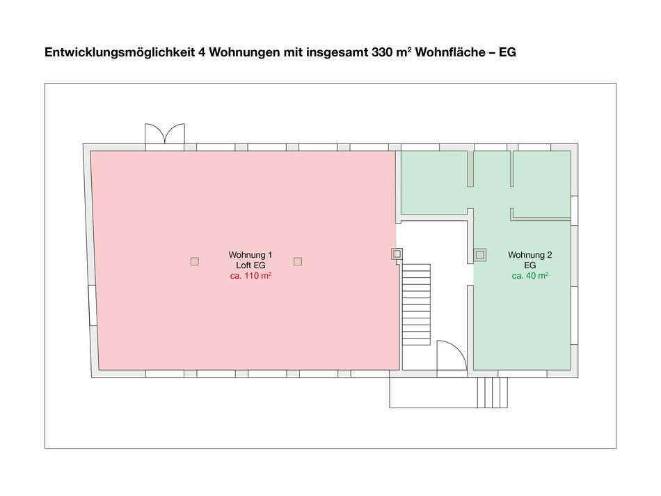 Beispielidee für 4 Wohnungen
