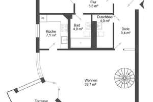 Große Maisonettewohnung über EG und Souterrain, Innere Wiener Straße (Innenhoflage) mit Terrasse – Die vollständige Adresse der Immobilie erhältst du vom Anbieter., 81667 Maximilianeum, München – Vorschaubild 11