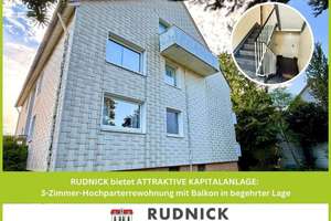 RUDNICK bietet ATTRAKTIVE KAPITALANLAGE: 3-Zimmer-Hochparterrewohnung mit Balkon in begehrter Lage