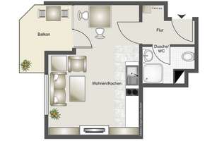 🏡 1-Zimmer-Apartment nähe Uni mit Balkon + Stellplatz! – Die vollständige Adresse der Immobilie erhältst du vom Anbieter., 70599 Birkach-Süd, Stuttgart – Vorschaubild 12