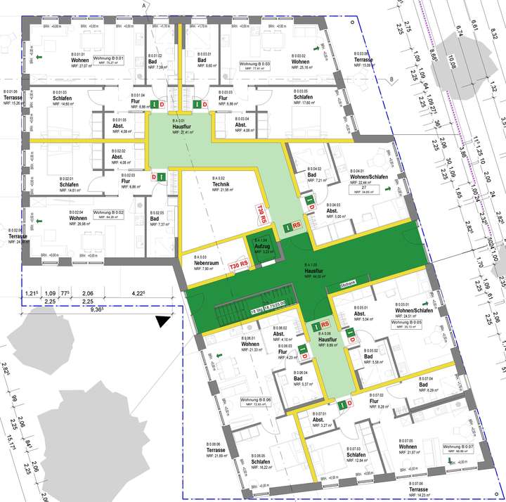 Erdgeschoss - 7 WHG´s