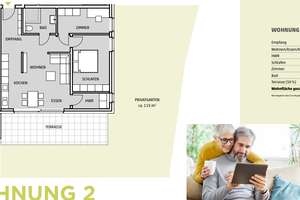 Barrierefreie 3,5-Zimmer-Gartenwohnung mit ca. 100 qm Privatgarten – Pater-Gahlen-Straße 2, 46244 Kirchhellen-Mitte, Bottrop – Vorschaubild 2