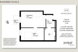 Erstbezug: Stilvolle 2-Zimmer-Wohnung mit Balkon – Rübenhofstraße 32, 22335 Ohlsdorf, Hamburg – Vorschaubild 9