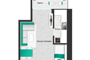 Kompakt, modern, zentral: Apartment mit Balkon (Ap. 2) – 40210 Stadtmitte, Düsseldorf – Vorschaubild 11