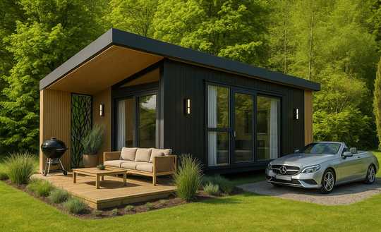 Kleines Architekturhaus mit Garten im Schwarzwald nähe der Enz