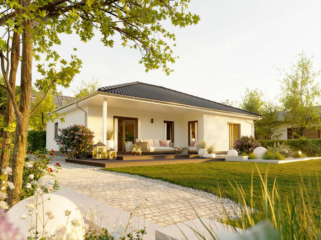 Immobilie in Ahausen - Familienfreundlicher Winkelbungalow in Ahausen mit Gartenparadies - Bild 0