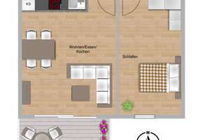 Moderne 2-Zimmer-Wohnung mit Südbalkon und Aufzug – Meerweinstraße 4, 35394 Gießen-Ost, Gießen – Vorschaubild 14