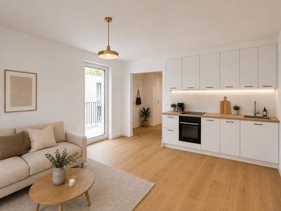 Erstbezug modernes Studio in Greifswald: Kompakter Wohnraum mit Balkon Kfw 40 Plus