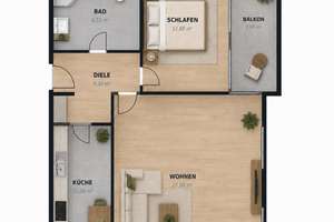 Bezugsfreie 2-Zimmer-Wohnung ohne Erbpacht in Hildesheim-Bockfeld – Die vollständige Adresse der Immobilie erhältst du vom Anbieter., 31137 Moritzberg / Bockfeld, Hildesheim – Vorschaubild 5