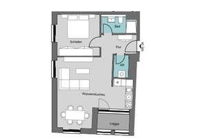 Moderne Neubau-2-Zimmer-Wohnung mit Loggia und EBK in zentraler Lage – Kreuzstraße 21, 4103 Zentrum-Ost, Leipzig – Vorschaubild 9