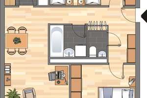 Demnächst frei! 3-Zimmer-Wohnung in Oberhausen Alstaden – Bebelstraße 19, 46049 Lirich-Süd, Oberhausen – Vorschaubild 2