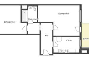 Schloßchemnitz • 2-Zimmer • Single-/Studentenwohnung • Einbauküche • Stellplatz • Balkon • zur Miete – Die vollständige Adresse der Immobilie erhältst du vom Anbieter., 9113 Schloßchemnitz, Chemnitz – Vorschaubild 3