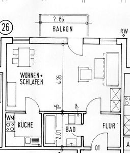 1-Zimmerwohnung in Bielefeld