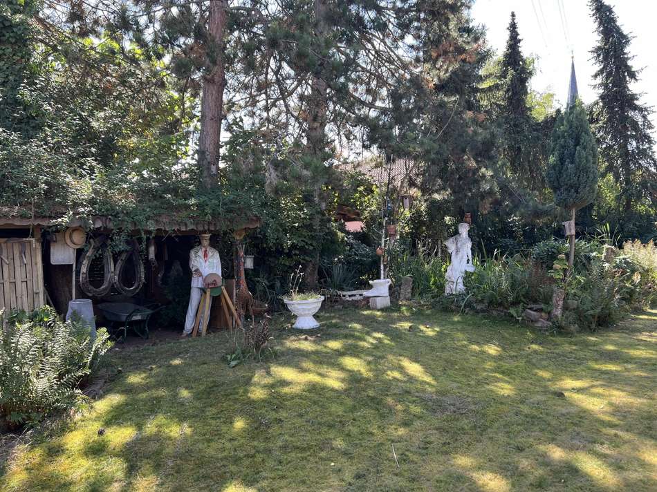 Garten mit kleinem Teich