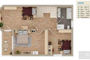 Natur vor der Tür, Ruhe im Alltag – Doppelhaushälfte mit Einliegerwohnung und Sauna – Die vollständige Adresse der Immobilie erhältst du vom Anbieter., 87549 Rettenberg – Vorschaubild 13