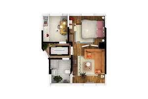 Azubis aufgepasst! Möblierte 1-Raum Wohnung im Dachgeschoss zu vermieten. – Freiligrathstraße 10, 39218 Schönebeck (Elbe) – Vorschaubild 3