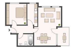 2-Raum-Wohnung mit Balkon und Tiefgaragenstellplatz in ruhiger Lage – Die vollständige Adresse der Immobilie erhältst du vom Anbieter., 4158 Wiederitzsch, Leipzig – Vorschaubild 8