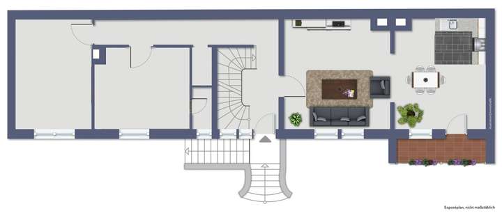 Grundriss / Skizze Hinterhaus 