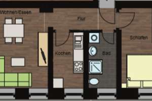 ** Hochwertig sanierte 2-Raum- Wohnung mit Parkett und FHZ*/ WE 02* – Sonnenstraße 75, 9130 Sonnenberg, Chemnitz – Vorschaubild 2
