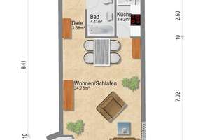 +++ Zentrale Lage! - 1-Zi-Apartment mit Parkett und Balkon +++ – Die vollständige Adresse der Immobilie erhältst du vom Anbieter., 1307 Johannstadt-Süd, Dresden – Vorschaubild 11