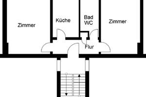 Gut geschnittene 2-Zimmer-Wohnung mit Balkon in der Nähe der Trasse – Germanenstr. 46, 42277 Oberbarmen, Wuppertal – Vorschaubild 2