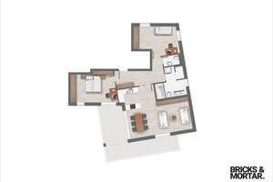 Drei-Zimmer Wohnung im 2.OG und großer Terrasse