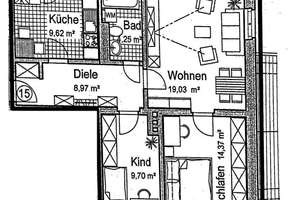 3-Raum • vermietet • Lutherviertel • Balkon • für Kapitalanleger – Die vollständige Adresse der Immobilie erhältst du vom Anbieter., 9126 Lutherviertel, Chemnitz – Vorschaubild 2