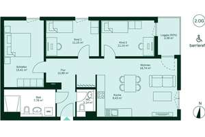 Barrierefreie Eigentumswohnung mit Loggia Gäste-WC und moderner Ausstattung – Lilli-Marx-Straße 26, 40597 Benrath, Düsseldorf – Vorschaubild 9