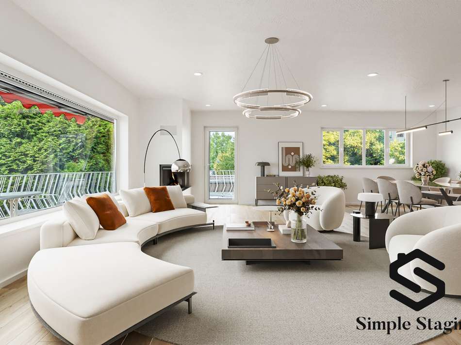 digitales homestaging Wohnzimm