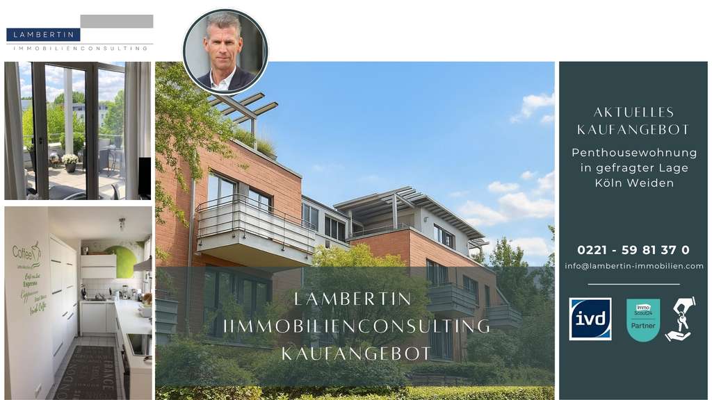 charmante Penthousewohnung mit Tiefgaragenstellplatz in gefragter Lage Köln Weiden