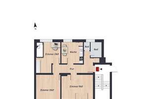 Zimmer 13,56 m² innerhalb einer 3er-WG // 1.OG links – Kleiststr. 6, 38440 Stadtmitte (Ortsteil), Wolfsburg – Vorschaubild 5