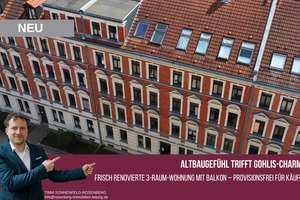 *Provisionsfrei für Käufer + direkt einziehen* 
Stuck, Stil & Gohlis: 3-Raum-Wohnung mit Balkon