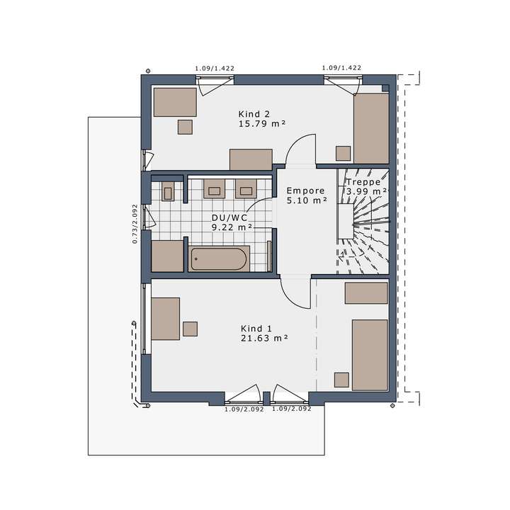 Grundriss Obergeschoss