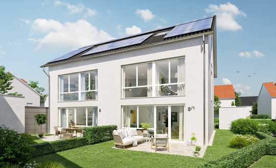 Moderne Neubau-Doppelhaushälfte mit Carport und Garten – Schlüsselfertig
