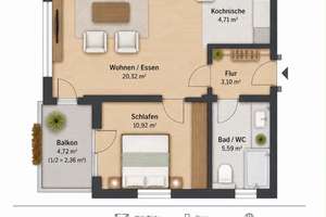 Neu renovierte 2-Zimmer-Wohnung mit Balkon, Aufzug & Tiefgaragenstellplatz – Top-Lage am Trappensee 