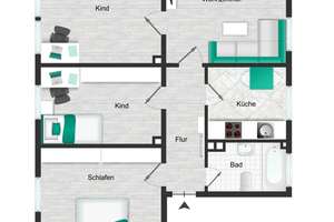 Helle 4,5-Zimmer-Wohnung im EG ab sofort frei