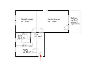 Burglesum / Großzügige 2-Zimmer-Wohnung mit Balkon – Die vollständige Adresse der Immobilie erhältst du vom Anbieter., 28719 Burg-Grambke, Bremen – Vorschaubild 8
