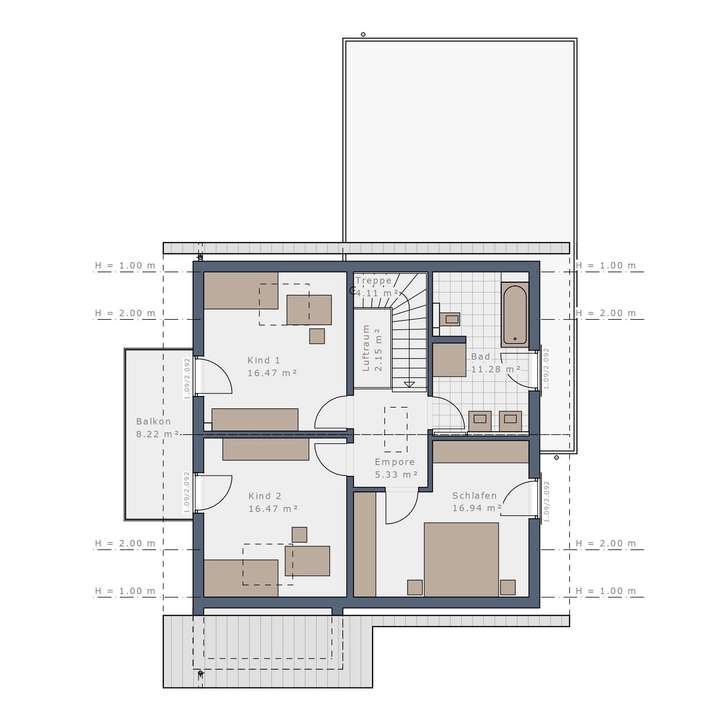 Grundriss Obergeschoss