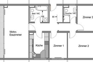 Alltagstaugliche 4-Zimmer-Wohnung in Würzburg – Die vollständige Adresse der Immobilie erhältst du vom Anbieter., 97076 Lengfeld, Würzburg – Vorschaubild 2