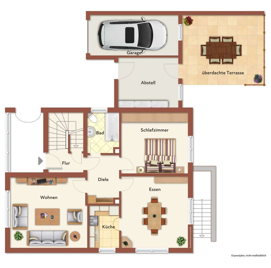 Immobilie in Adelsdorf - Siedlungshaus mit Garage in Adelsdorf-Aisch...Ruhig gelegen, voller Möglichkeiten - Bild 2