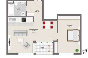 MÖBLIERTE 2ZIMMER WOHNUNG MÜNCHEN PASING  – Varnhagenstraße 4a, 81241 Pasing, München – Vorschaubild 4