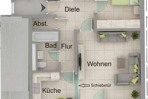 Ruhige 3-Zimmer-Wohnung mit Terrasse und kleinem Garten – Die vollständige Adresse der Immobilie erhältst du vom Anbieter., 48159 Kinderhaus-West, Münster – Vorschaubild 8