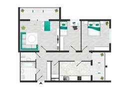 V25 - Wohnungsgrundriss gezeic