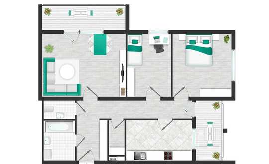 Hoch hinaus - perfekt aufgeteilte 3-Zimmer Wohnung + provisionsfrei!