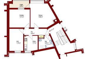 Frei ab: 16.07.2026! 3-Zimmer-Wohnung im 3.OG in Bloherfelde – Nobelstr. 20, 26129 Bloherfelde, Oldenburg (Oldenburg) – Vorschaubild 2