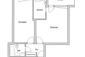 2-Zimmer-Wohnung mit Terrasse und kleiner separater Küche ab 01.07.!