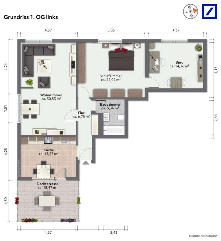 Grundriss 1. OG links