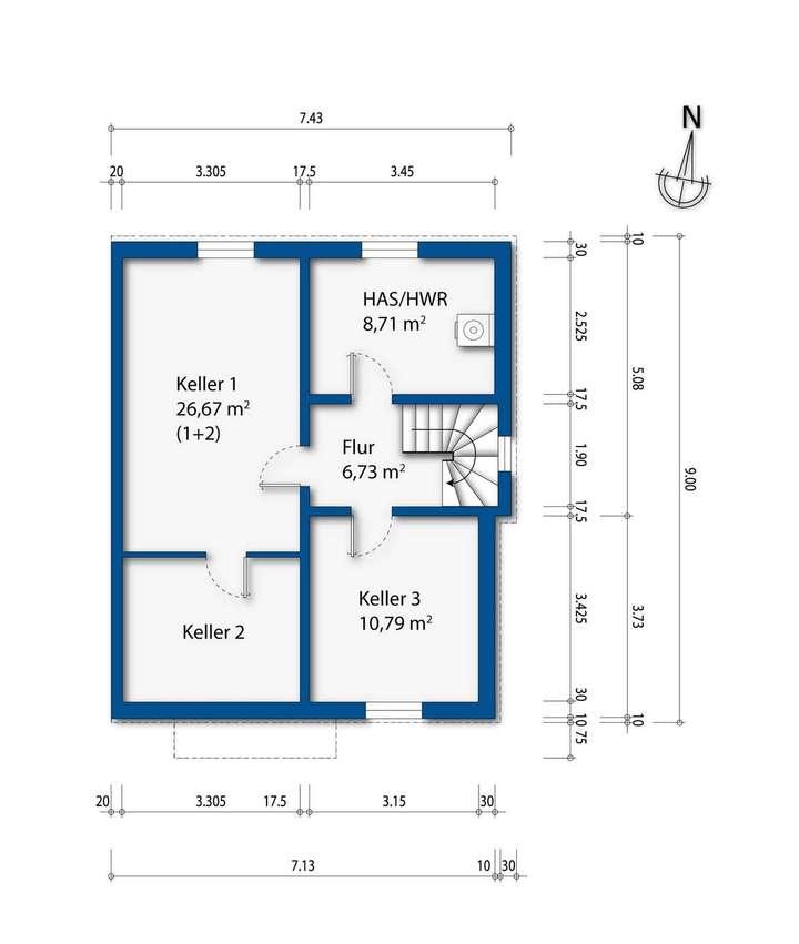Grundriss Kellergeschoss
